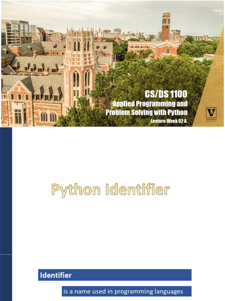 Python Identifiers and Variables Guide | PDF | Reserved Word | Computer ...