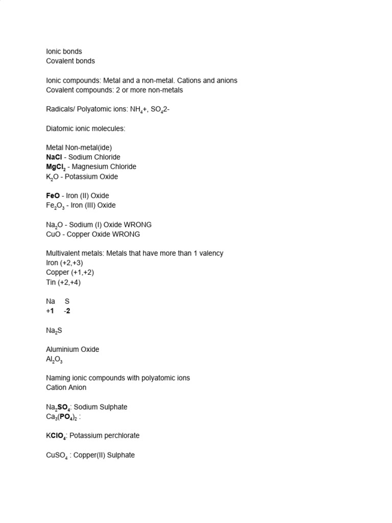 Ionic and Covalent Bonding Guide | PDF