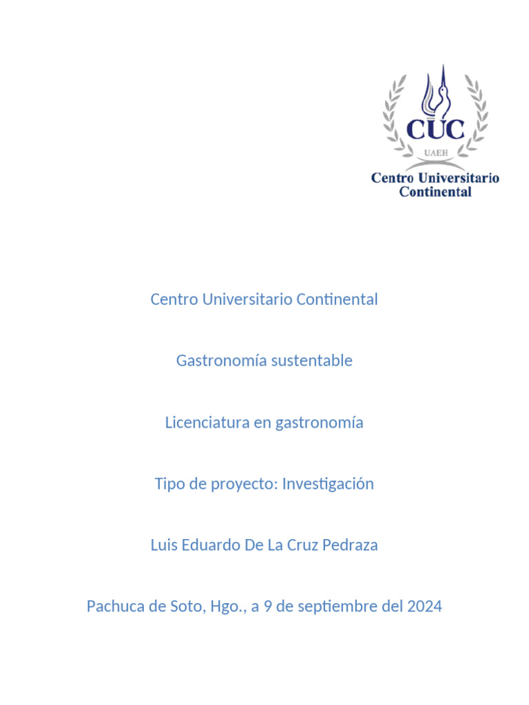 Gastronomía Sustentable (Borrador) 1 P | PDF | Sustentabilidad | Alimentos
