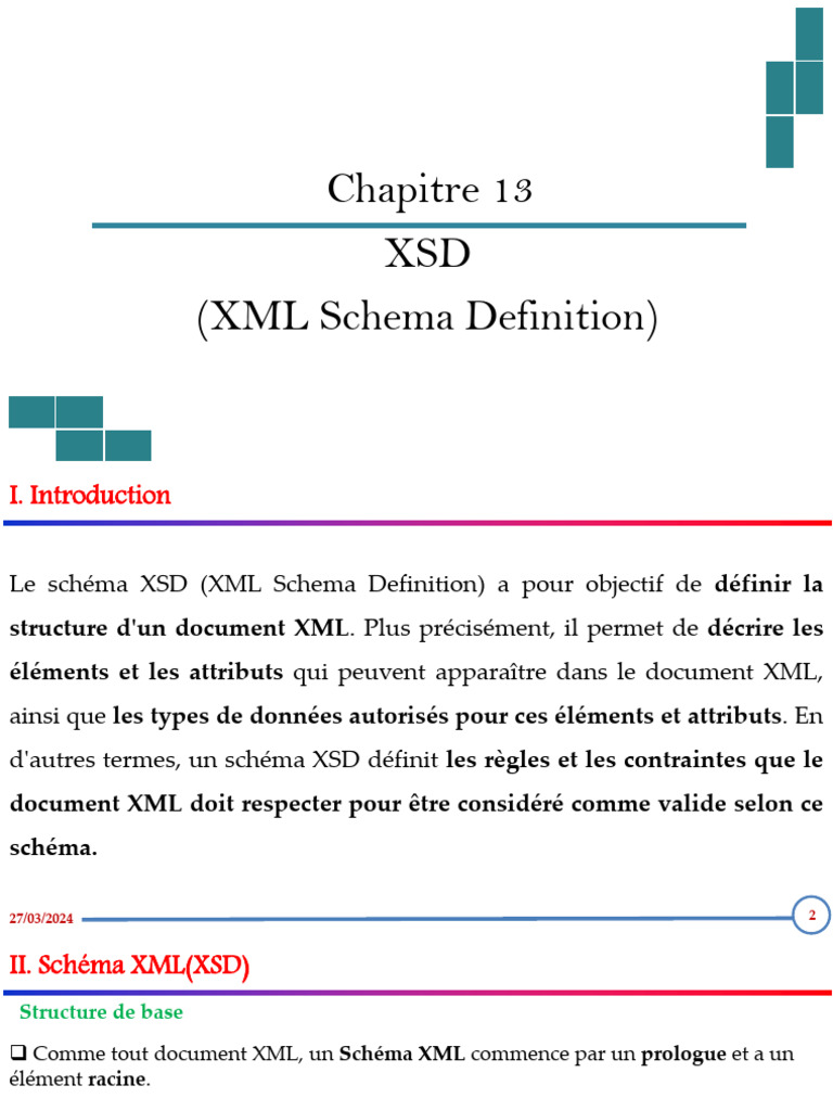 Introduction au schéma XSD en XML | PDF | XML | Standards du World Wide ...