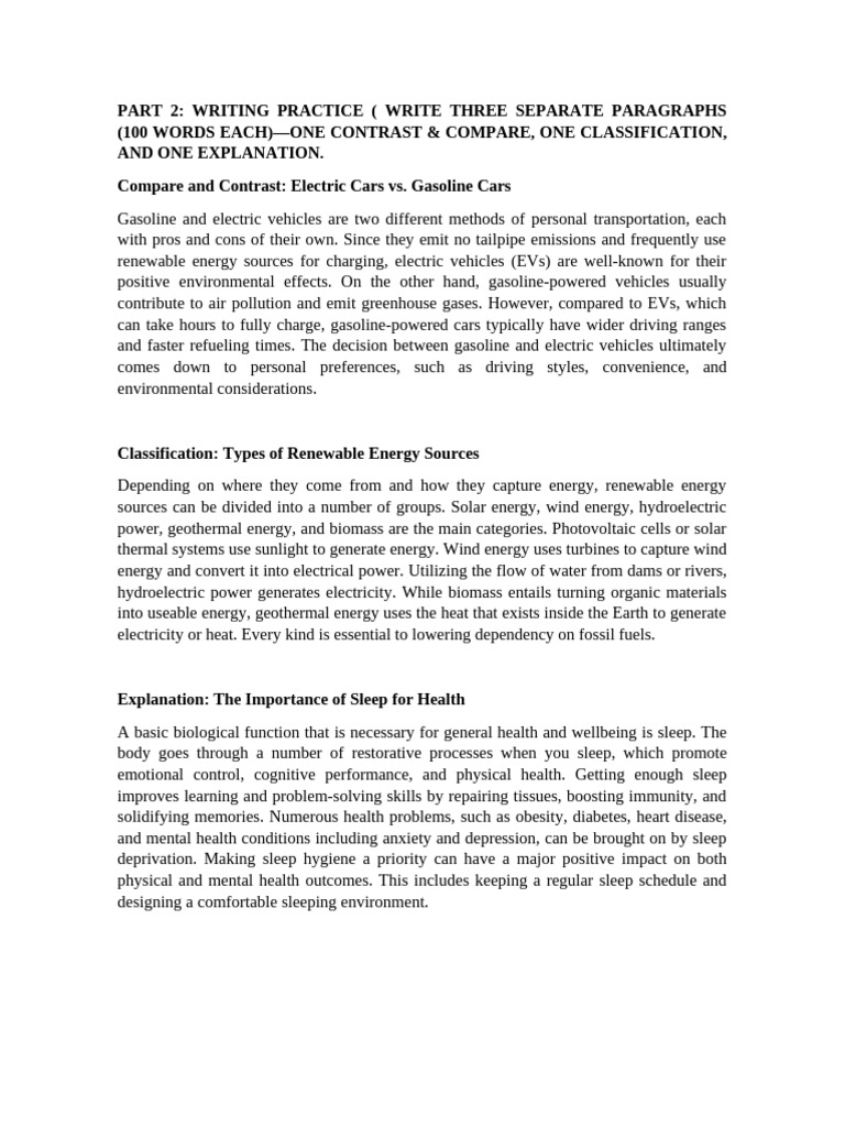 Writing PART 2 | PDF