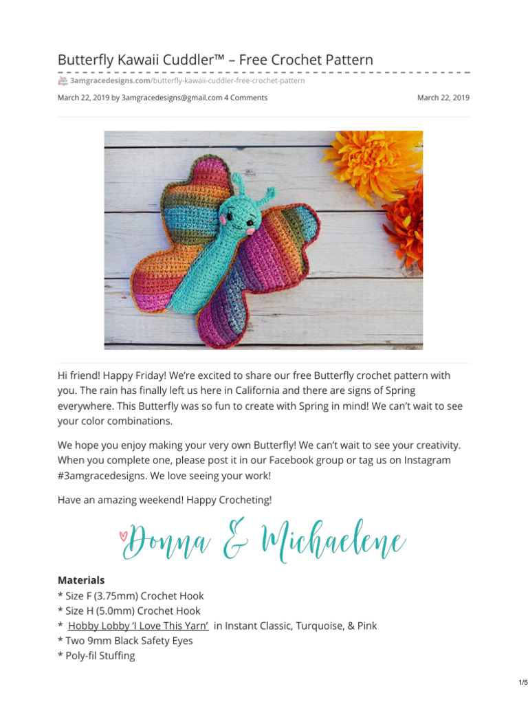 Butterfly | PDF | Crochet | Textile Arts