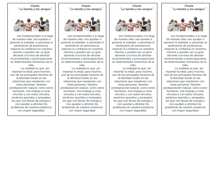 Importancia de la familia y amigos | PDF | Felicidad | Sicología