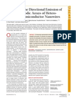 Controlling The Directional Emission of Light by Periodic Arrays of Heterostructured Semiconductor Nanowires