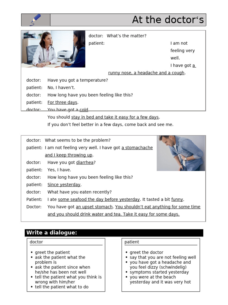 At the Doctors Dialogues Conversation Topics Dialogs 139002 | PDF