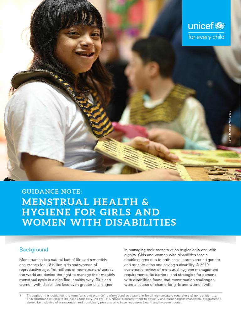 MHH For Girls & Women With Disabilities | PDF | Wash
