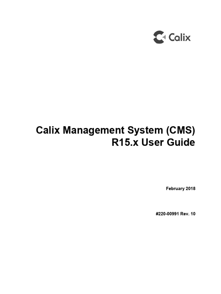 Calix Management System User Guide | PDF | Computer Network | Radius