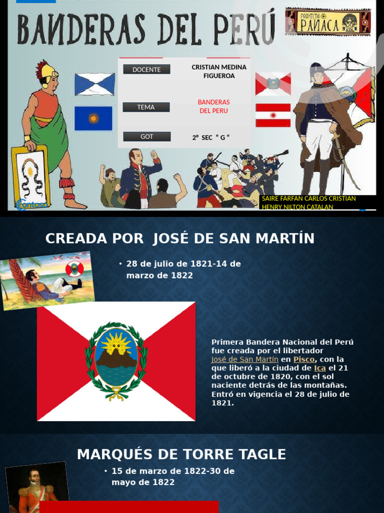Historia de las Banderas del Perú | PDF | Comunidad andina | Bandera