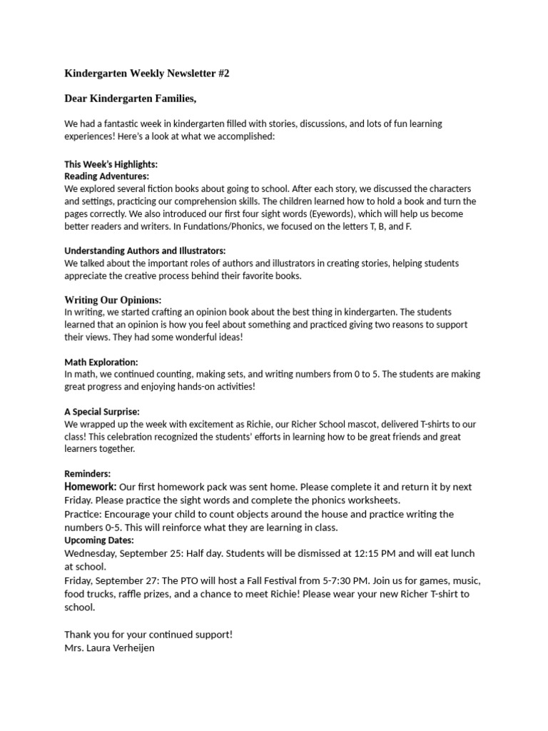 Newsletter Week 2 | PDF