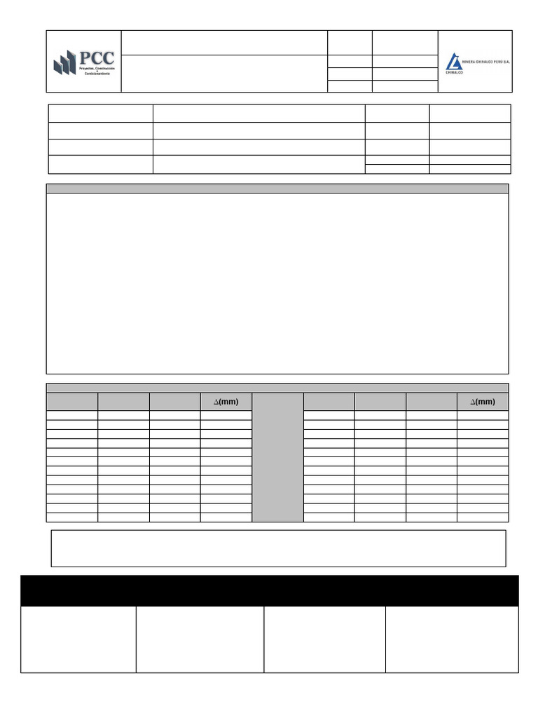 Registro Dimensional PCCQ-C-M-001 | PDF | Pensamiento sistémico ...