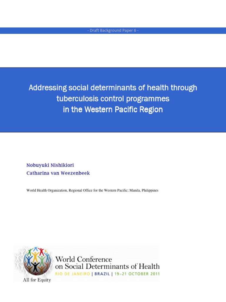 Addressing Social Determinants of Health Through Tuberculosis Control ...