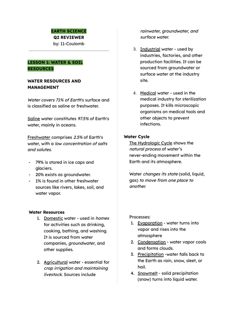 Earth Science Pdf Magma Soil