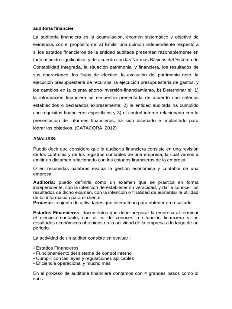 Guía Completa de Auditoría Financiera | PDF | Auditoría | Contabilidad