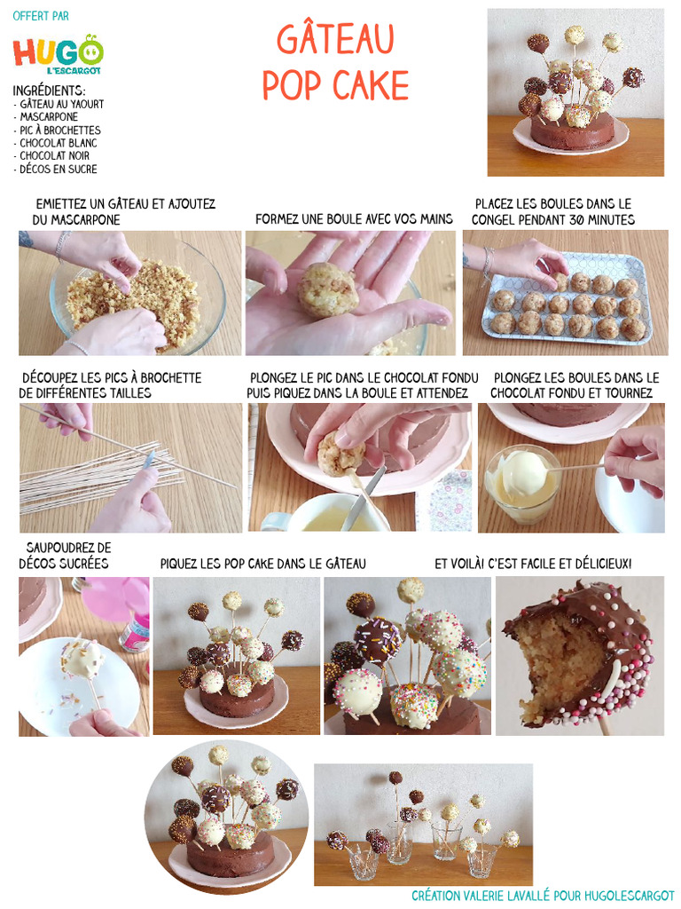 Gâteau Pop Cake Hugo l'Escargot | PDF