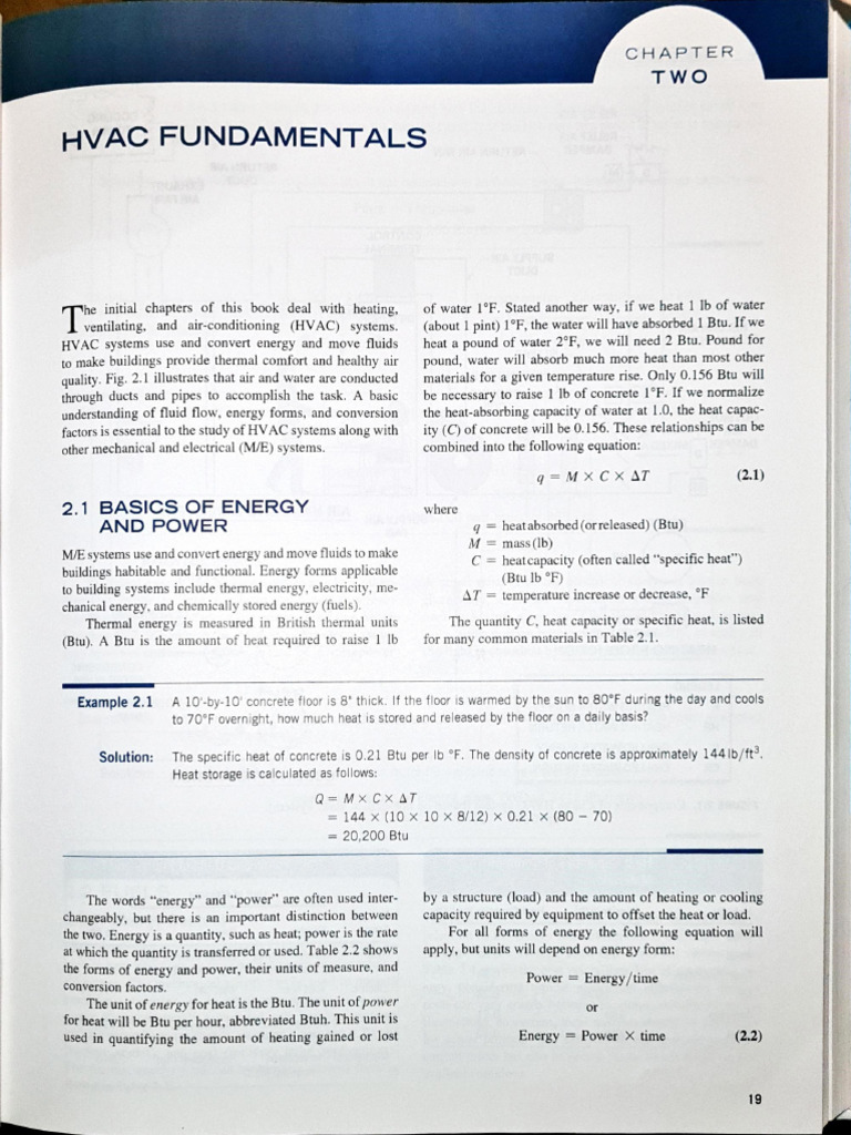 HVAC Energy and Power Fundamentals | PDF | Heat | Nature