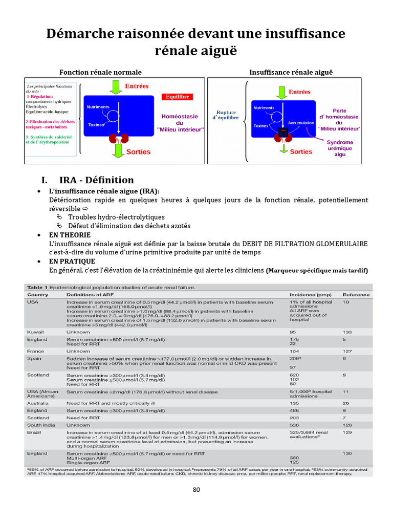 11 - Insuffisance-Rénale Aiguë-1 | PDF | Hémodialyse | Spécialités ...