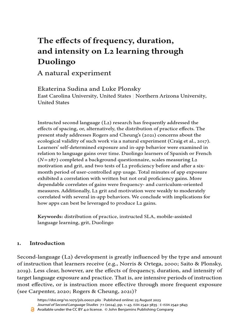 Important Study Pdf Second Language Acquisition Second Language