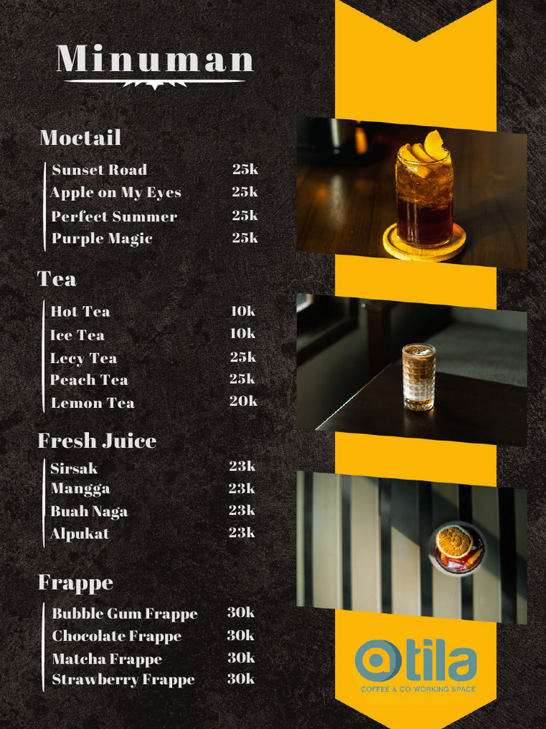 Menu Minuman dan Makanan Atila | PDF