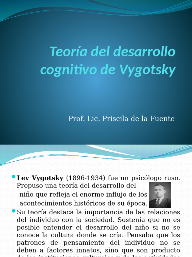 Teoría de Vygotsky sobre el desarrollo cognitivo | PDF | Desarrollo ...