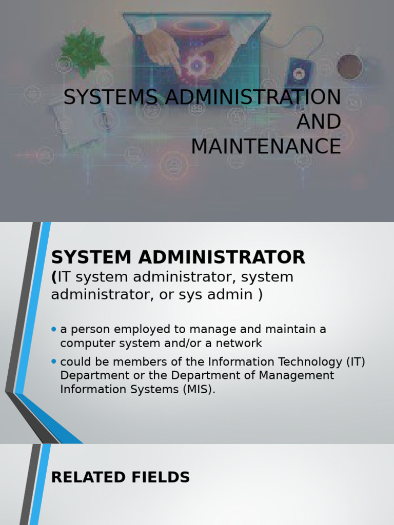 Systems Administrator Roles & Best Practices | PDF | Computer Network ...