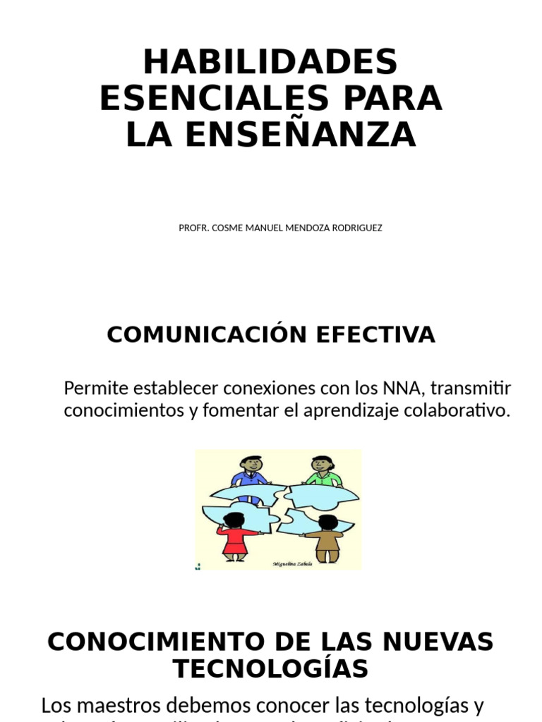 Habilidades Clave para la Enseñanza Efectiva | PDF