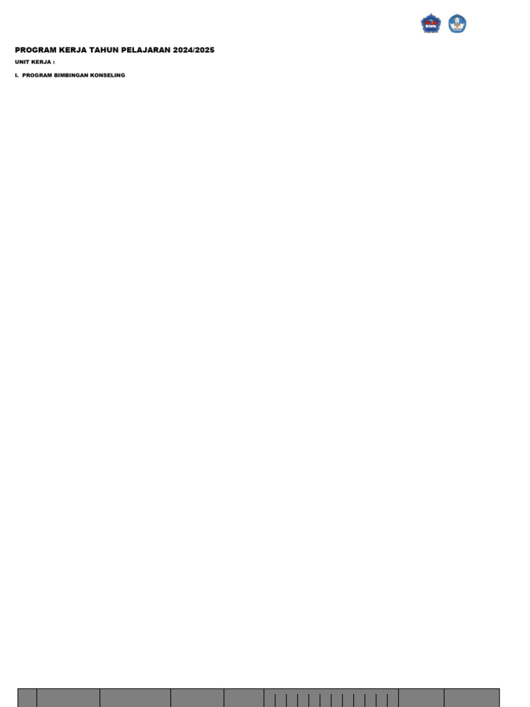 Contoh Bk-Proker Tahunan BK Sma Nasima 2024-2025 | PDF