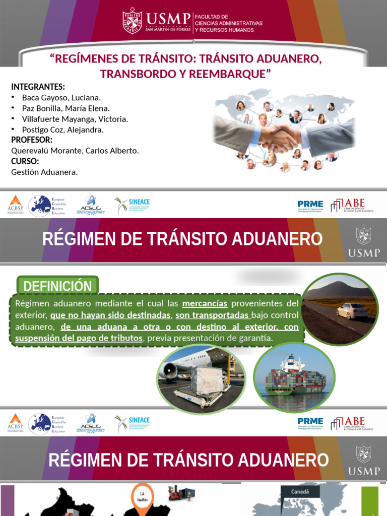 Régimen de Tránsito Aduanero y Reembarque | PDF | aduana