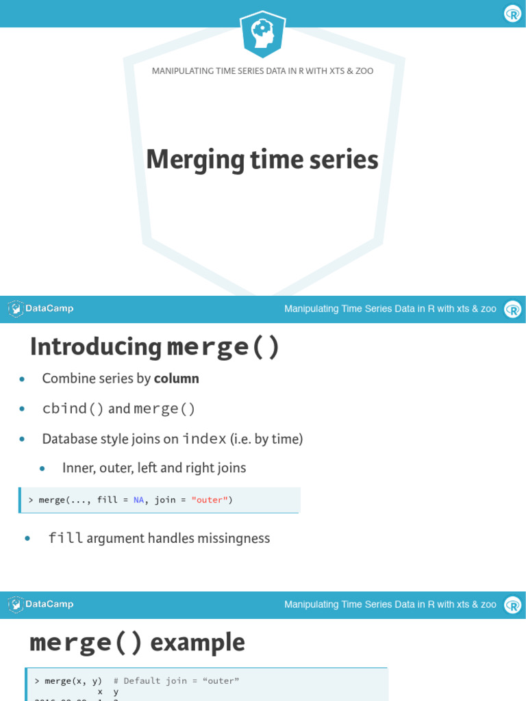 Time Series Data Manipulation in R | PDF | Time Series | Computer ...