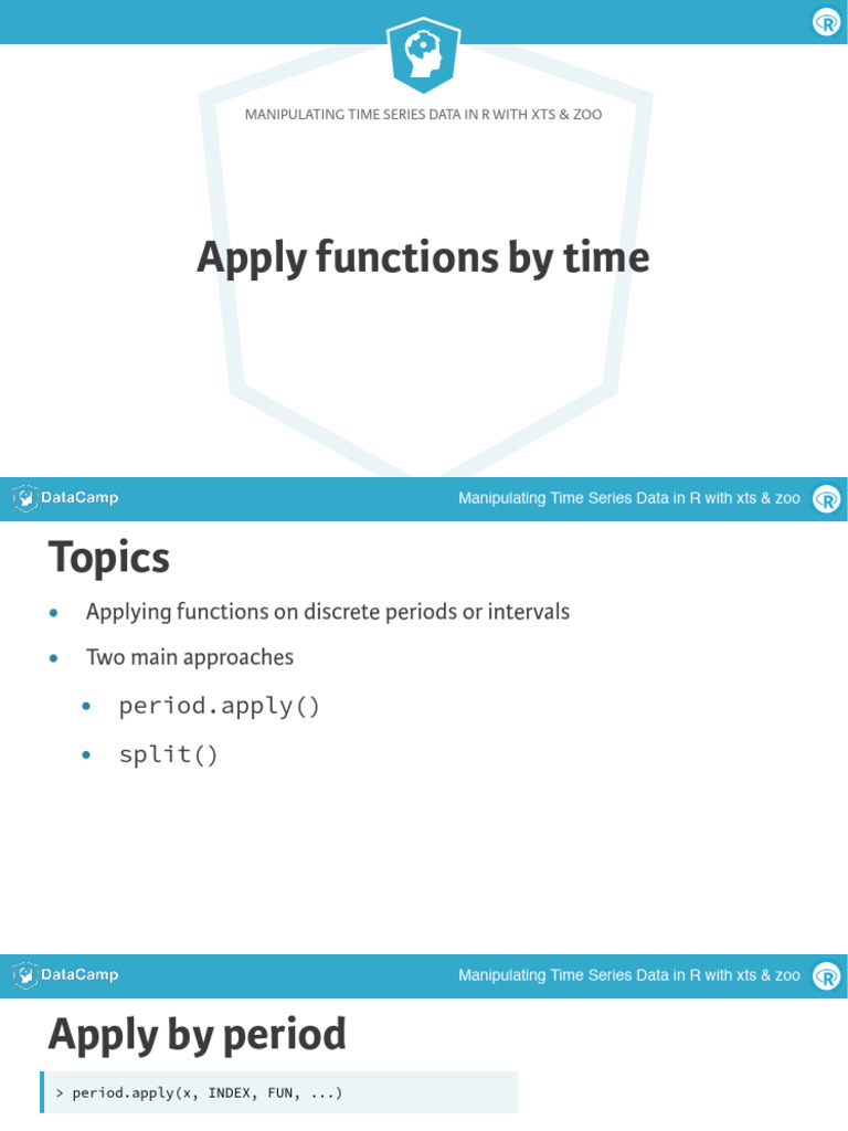 Time Series Data Manipulation in R | PDF | Time Series | Statistical Theory