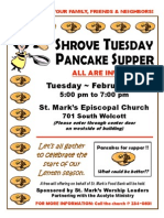 Shrove Tuesday Pancake Supper