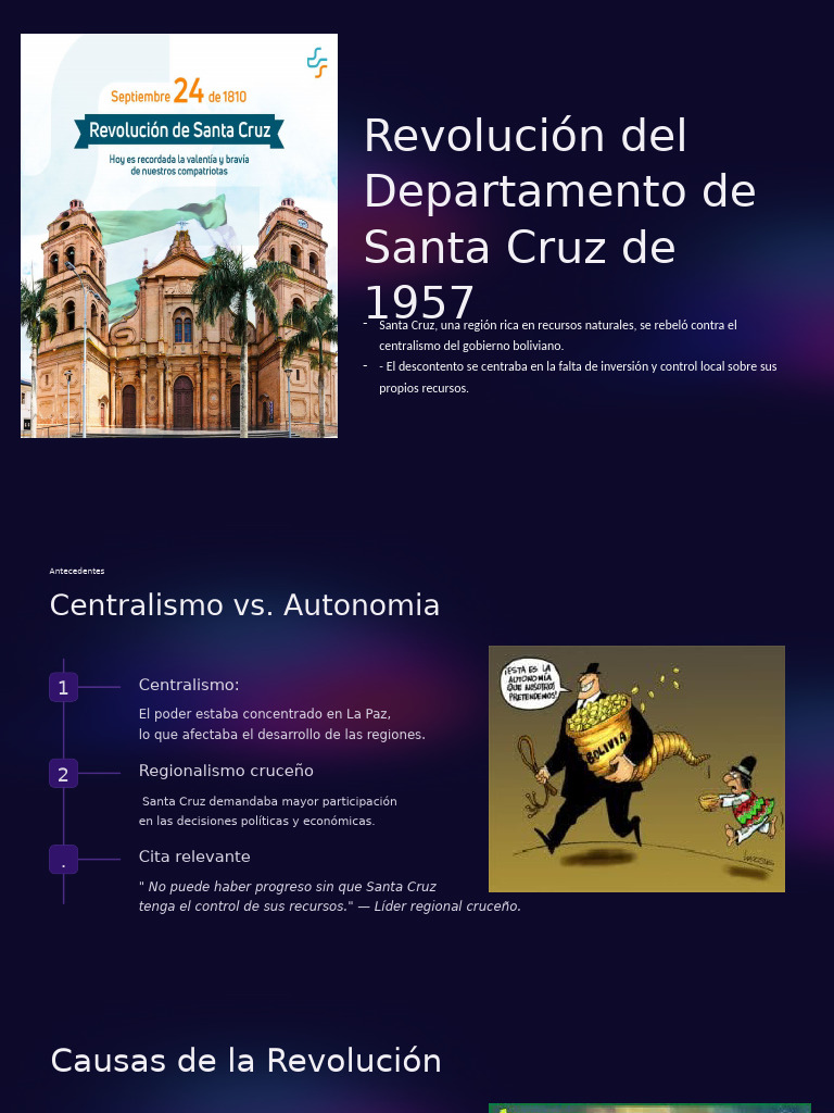 Revolución de Santa Cruz 1957: Autonomía y Conflicto | PDF | Bolivia ...