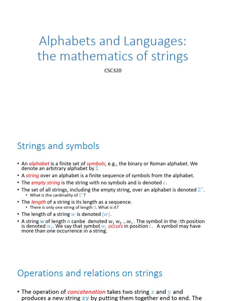 01-Alphabets and Languages Class3 | PDF | String (Computer Science ...