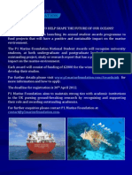 P1 Marine Foundation National Student Awards Flyer