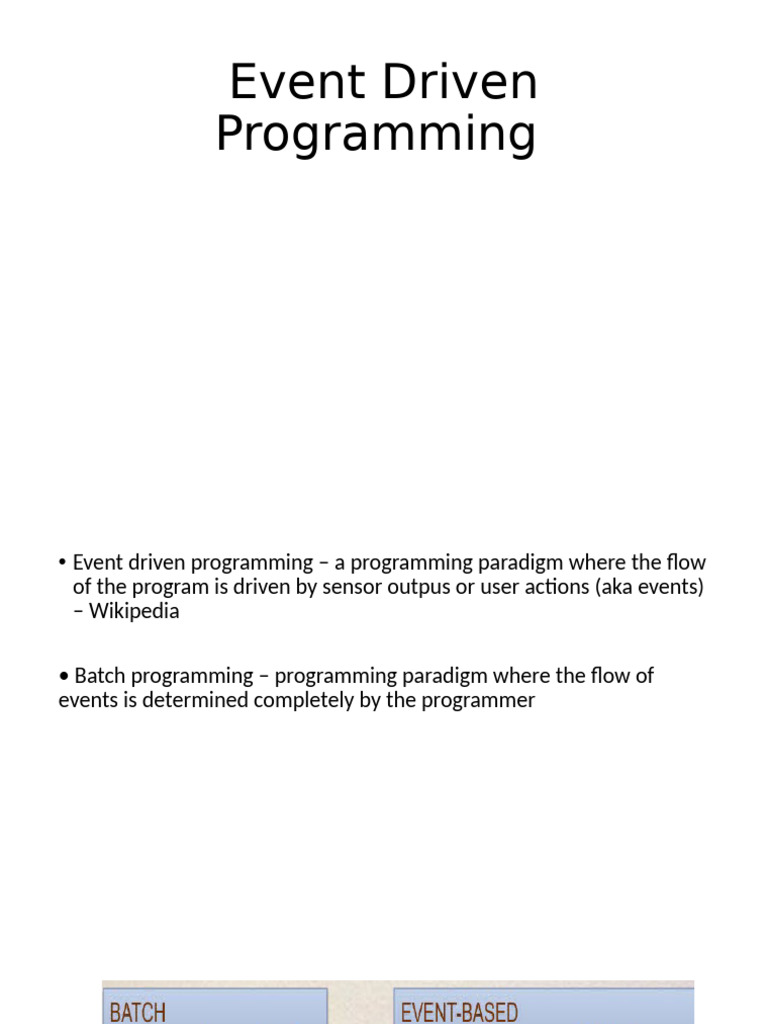 Event Driven Programming | PDF