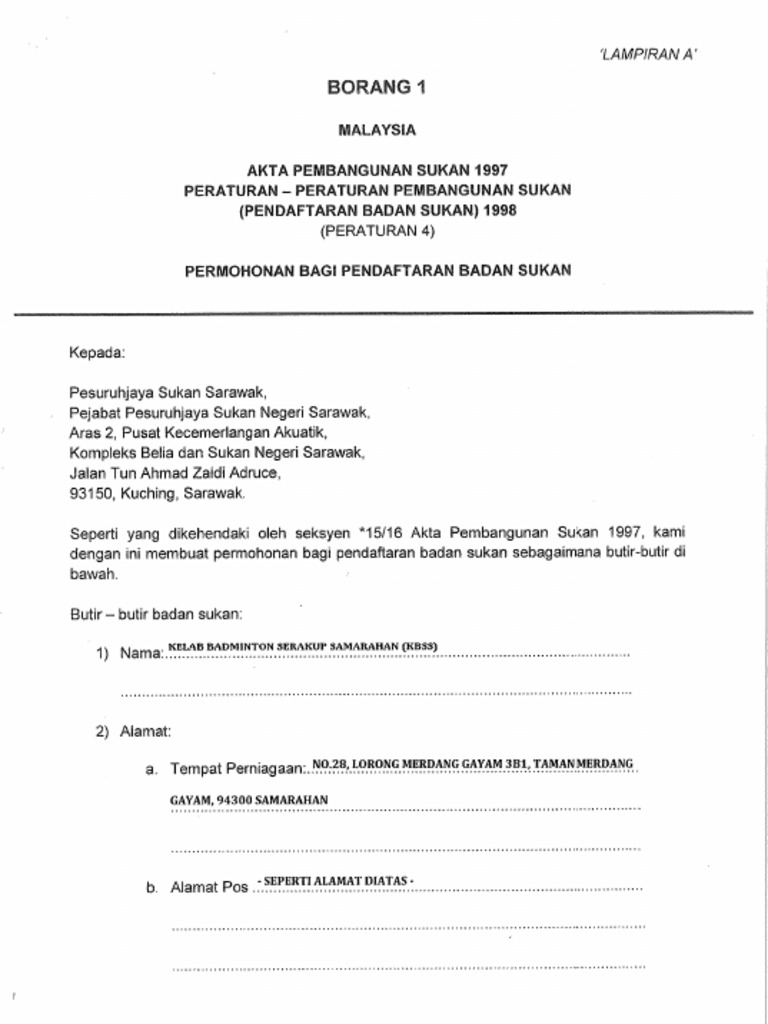 Borang 1 pdf