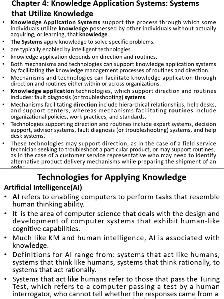 Lecturenote - 510624113knowldge Management Chapter Four | PDF | System ...