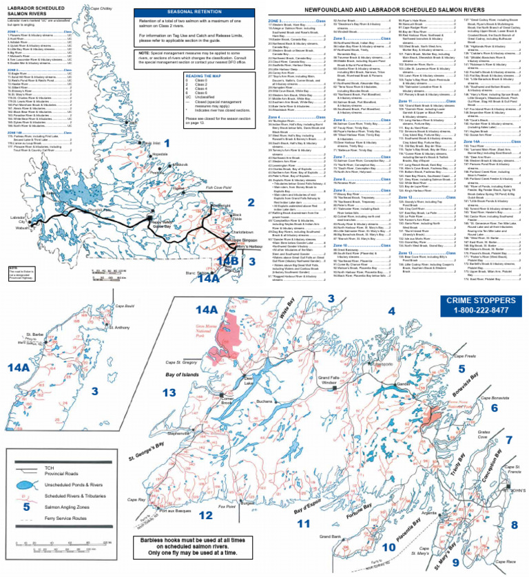 Newfoundland Salmon River Map | PDF | River | Stream