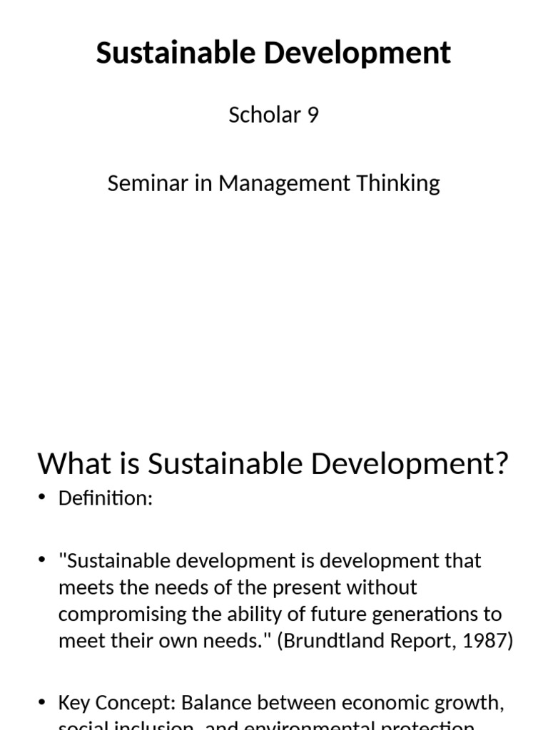 Understanding Sustainable Development Principles | PDF