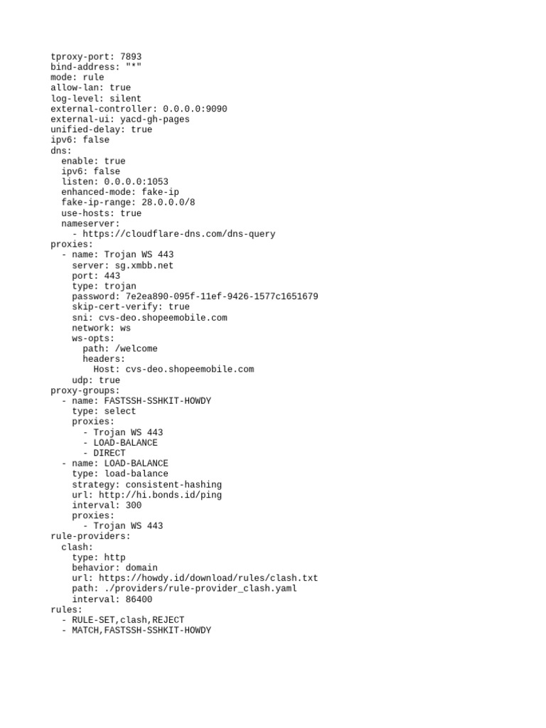TProxy Configuration for Trojan Proxy | PDF