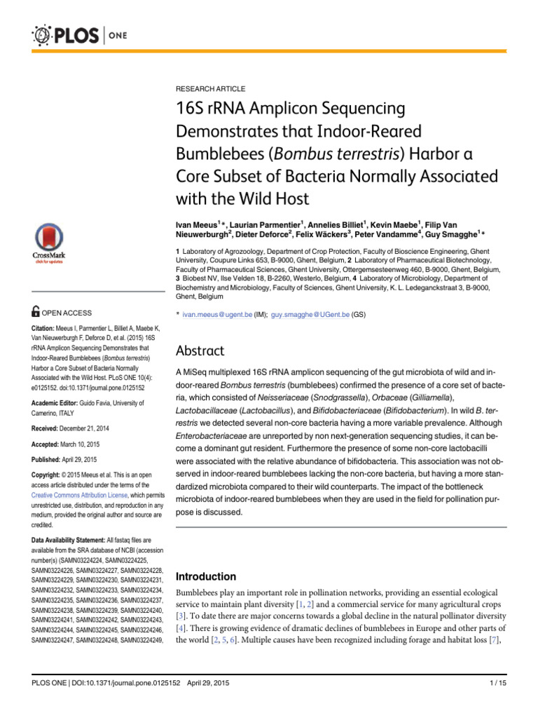 16S RRNA Amplicon Sequencing Demonstrates That Ind | PDF | Microbiota ... 