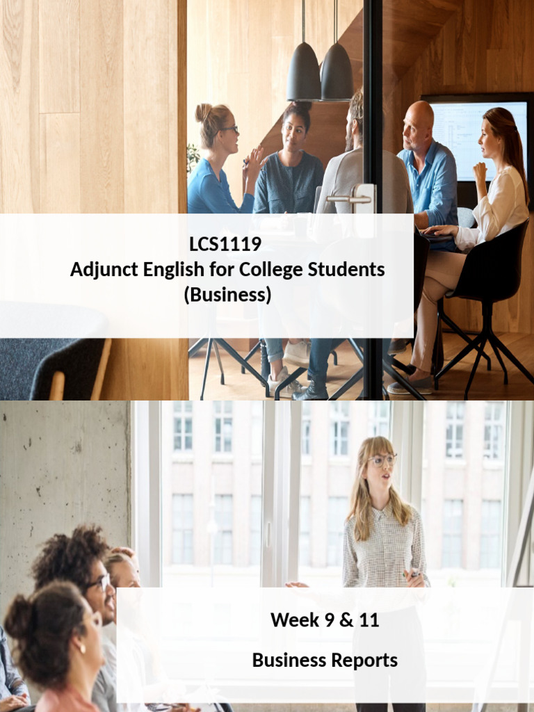LCS1119 Weeks 9&11_Business Reports | PDF | Survey Methodology | Data
