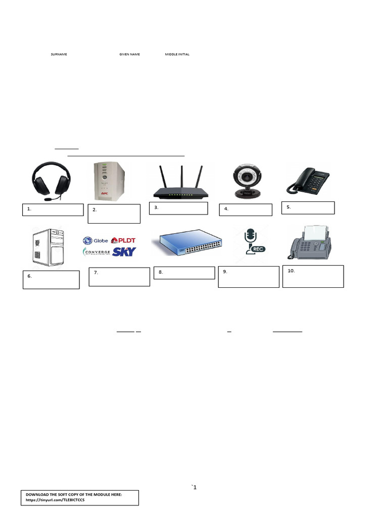 TLE 8 ICT Contact Center Activity Sheets | PDF | Computer Network ...