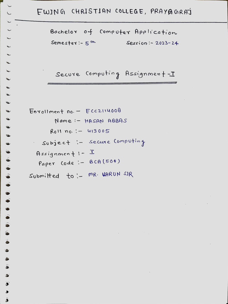 SC Assignment I | PDF