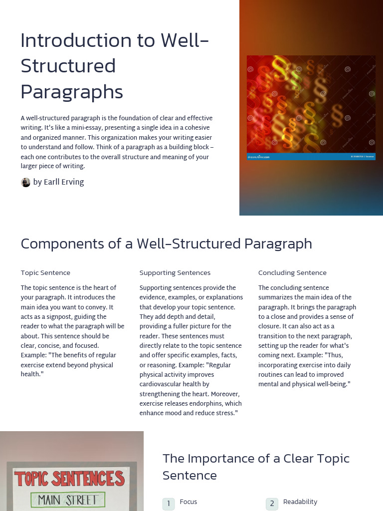 Introduction To Well Structured Paragraphs | PDF | Paragraph | Cognition