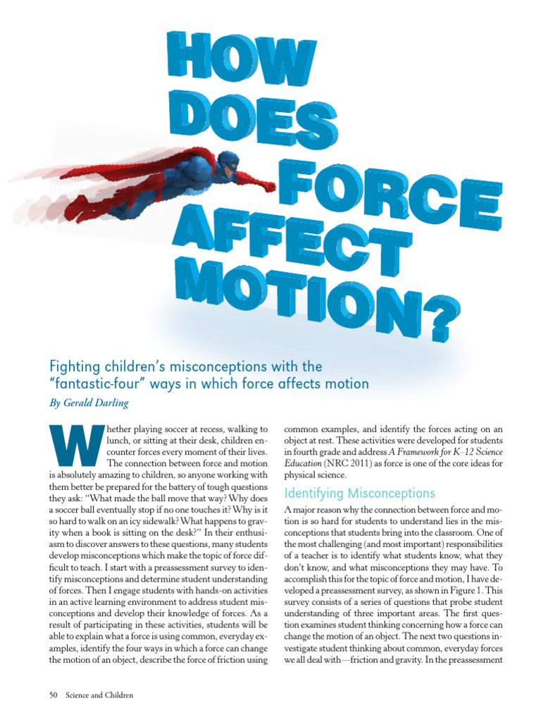 W4-Darling, 2012-How Does Force Affect Motion | PDF | Force | Acceleration
