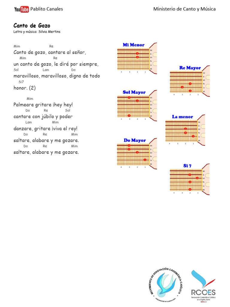Canto de Gozo: Letra y Acordes | PDF