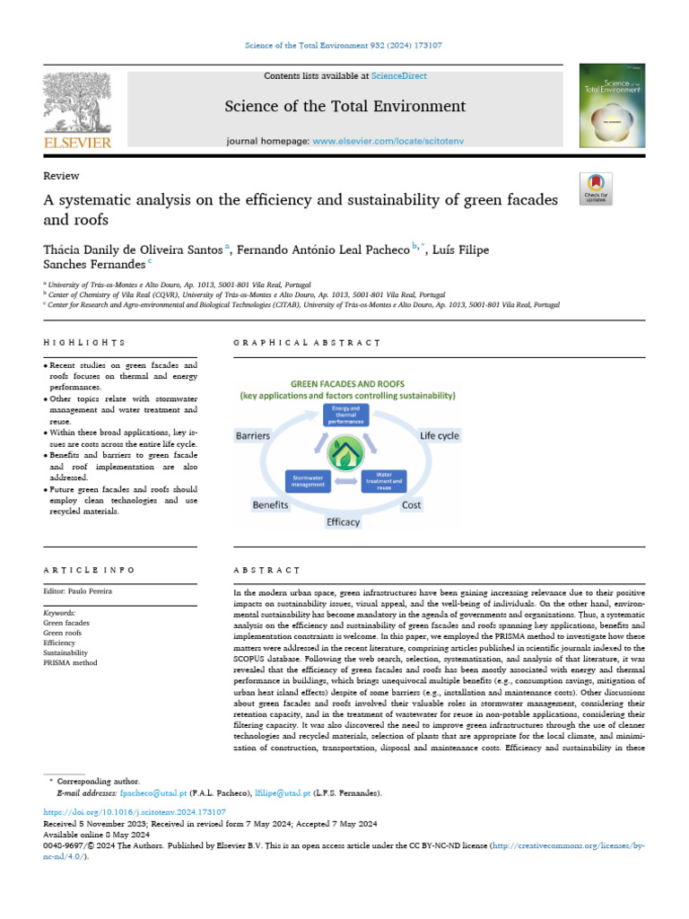 A Systematic Analysis On The Efficiency and Sustainability of Green ...
