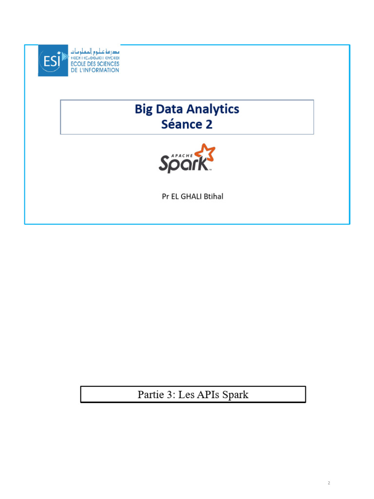 Introduction aux APIs Spark | PDF | Apache Spark | Informatique