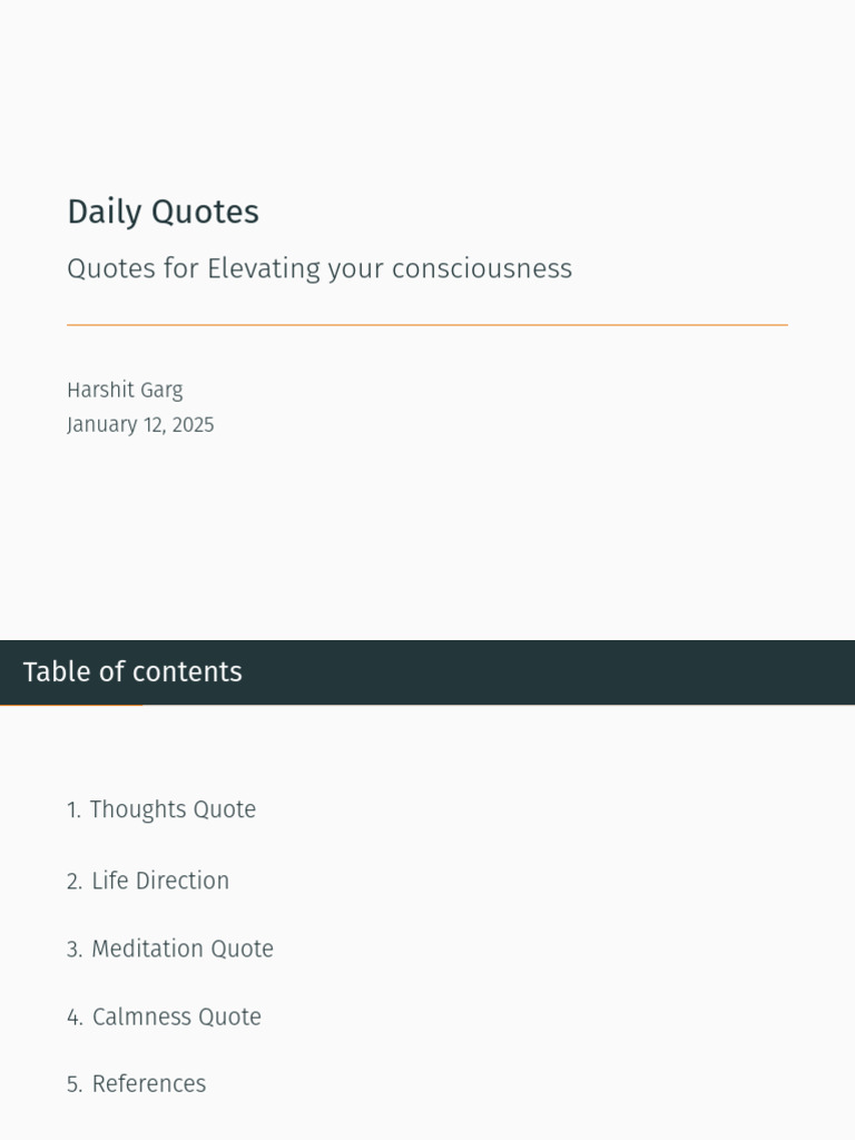 Daily Quotes for Mindfulness and Growth | PDF