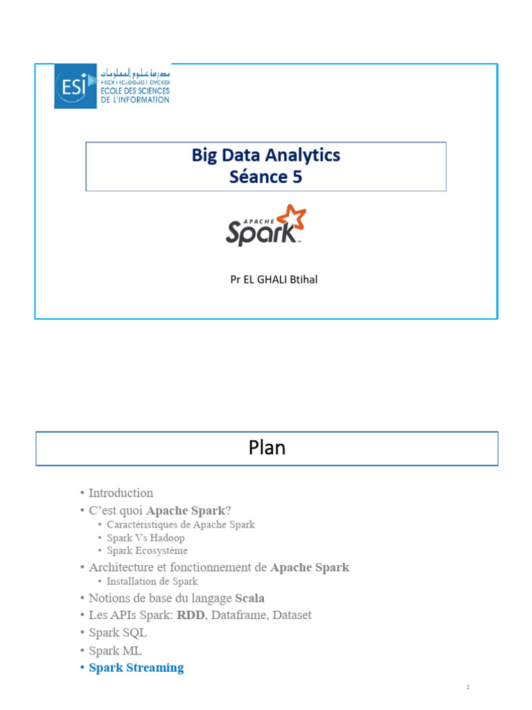 Introduction à Spark Streaming | PDF | Apache Spark | Gestion des données